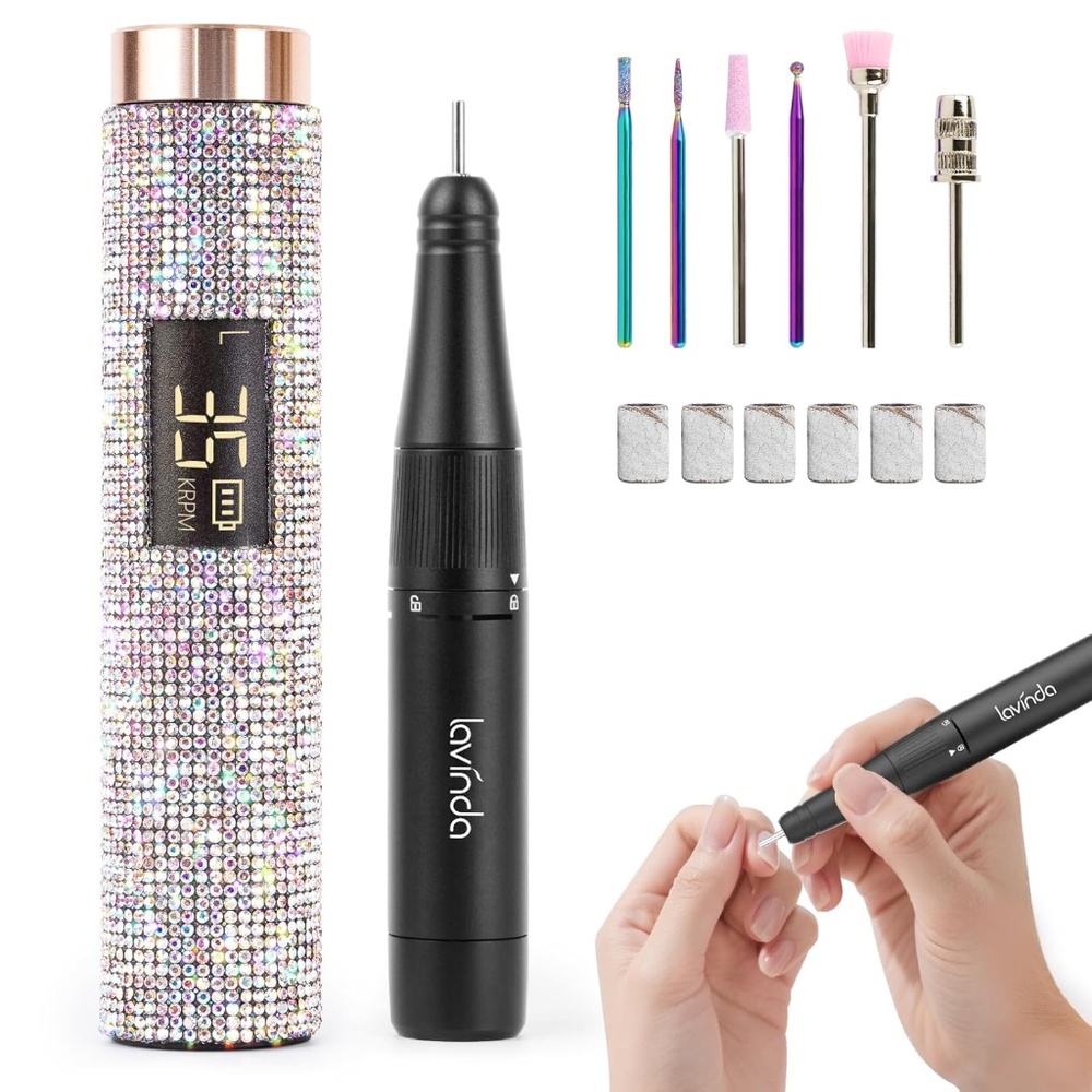 Lavinda Diamond Rhinestone Professional Rechargeable Nail Drill